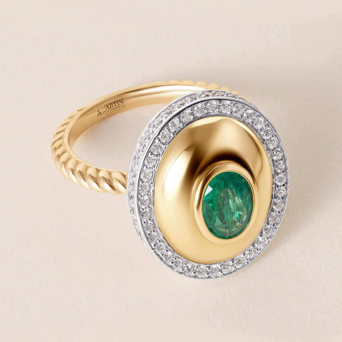 Celestial Emerald Dome Ring Ring ABB-725-EMD-1  - Abtin & Co.