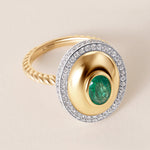 Celestial Emerald Dome Ring Ring ABB-725-EMD-1  - Abtin & Co.