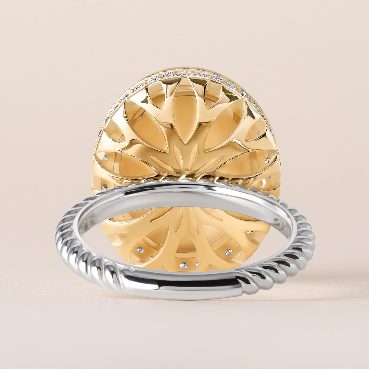 Celestial Emerald Dome Ring Ring ABB-725-EMD-1  - Abtin & Co.
