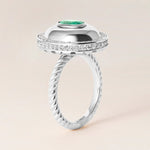 Celestial Emerald Dome Ring Ring ABB-725-EMD-2  - Abtin & Co.