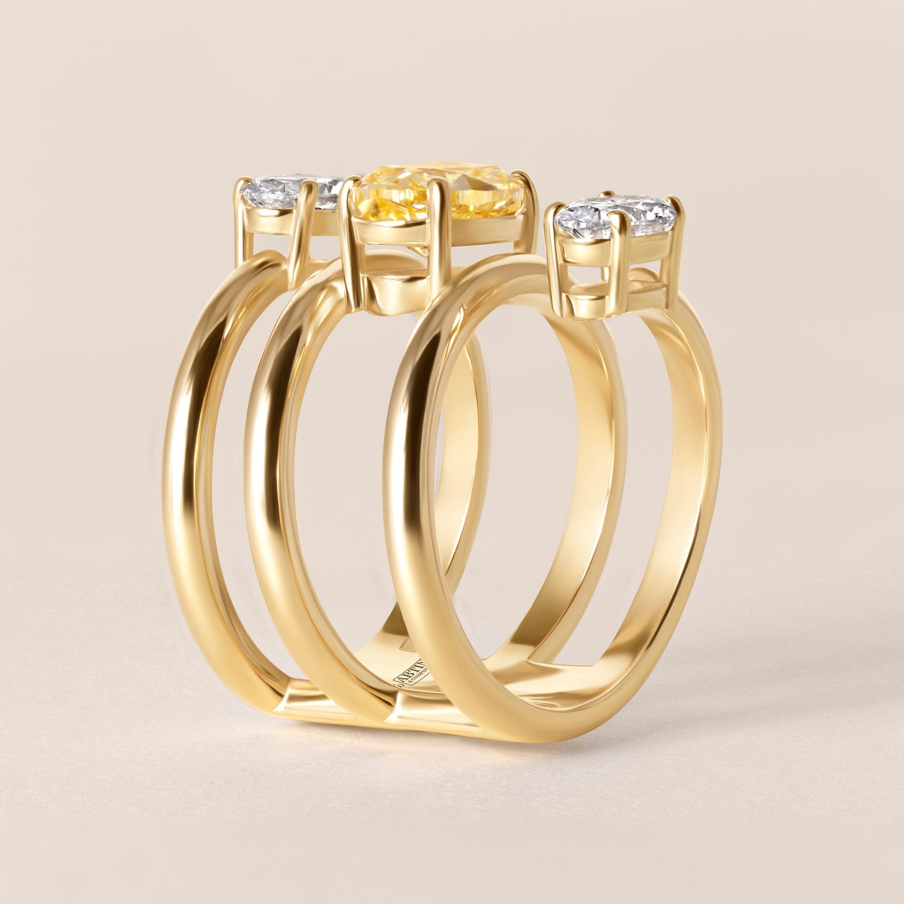 CHROMIA Ring Ring ABB-730Y-YWLGD-1  - Abtin & Co.