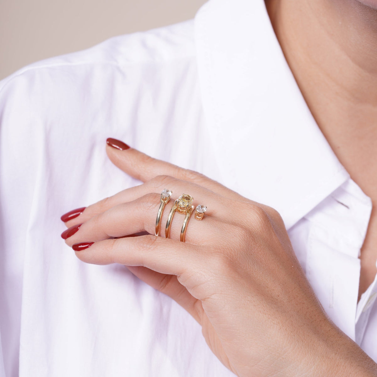 CHROMIA Ring Ring ABB-730Y-YWLGD-1  - Abtin & Co.
