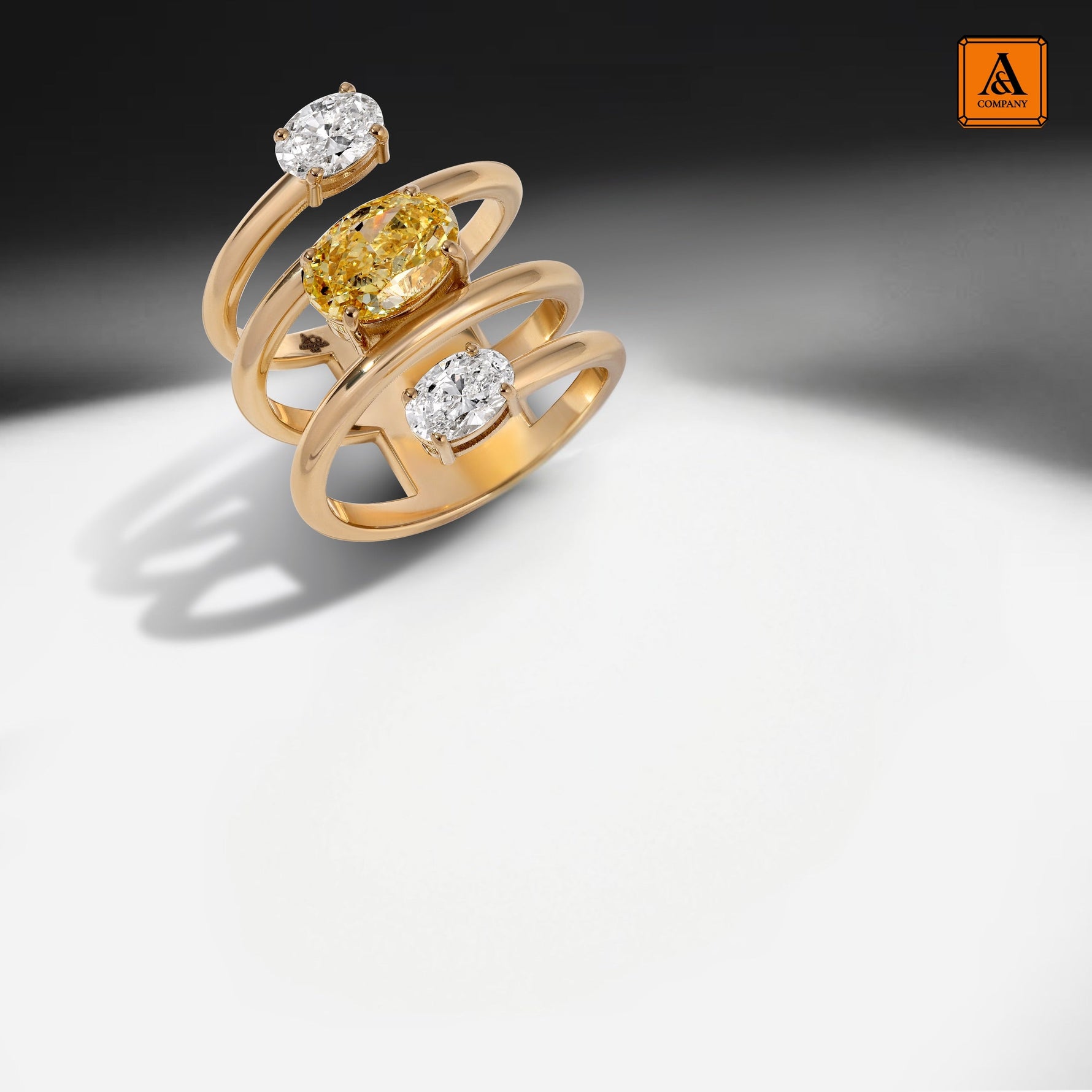 CHROMIA Ring Ring ABB-730Y-YWLGD-1  - Abtin & Co.