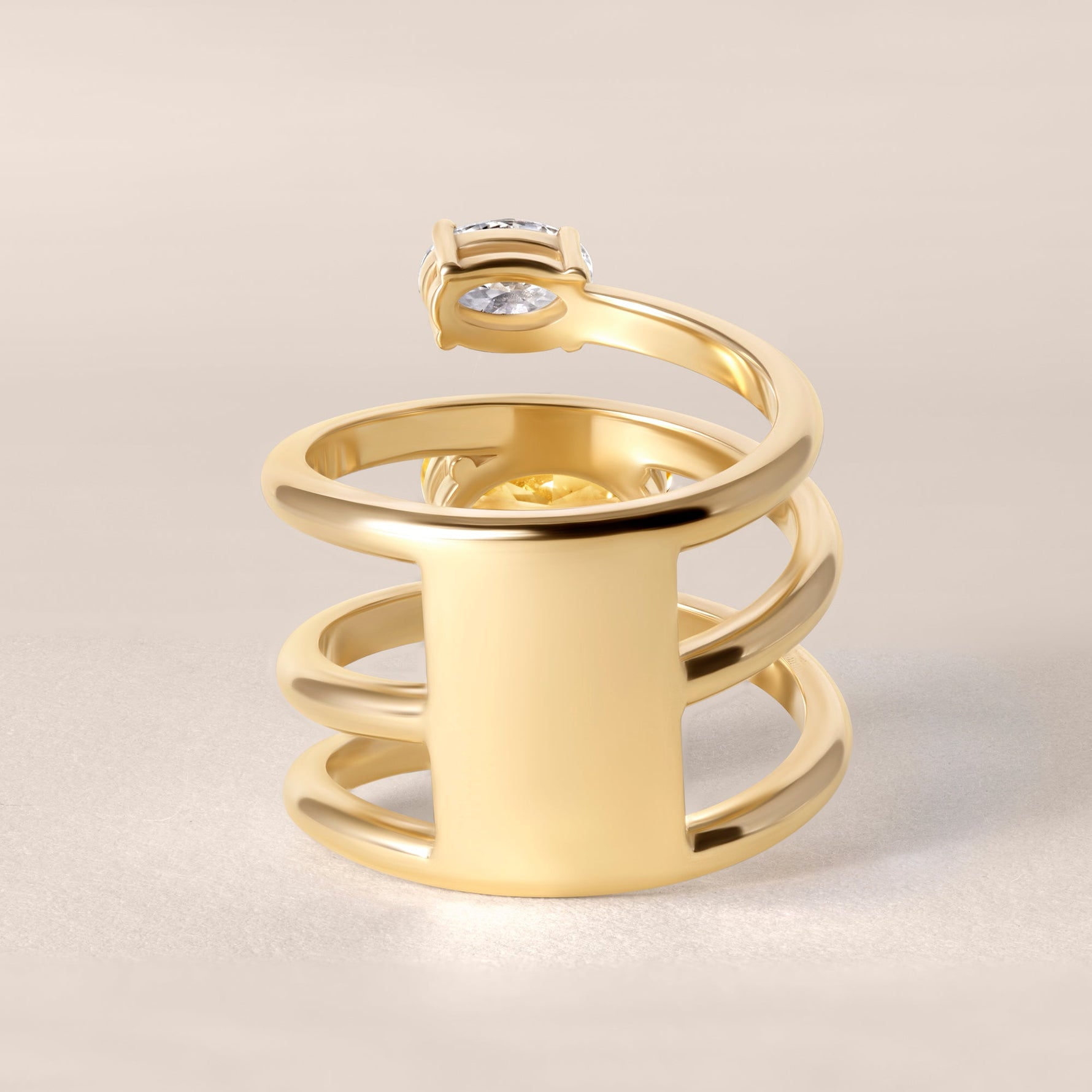 CHROMIA Ring Ring ABB-730Y-YWLGD-1  - Abtin & Co.