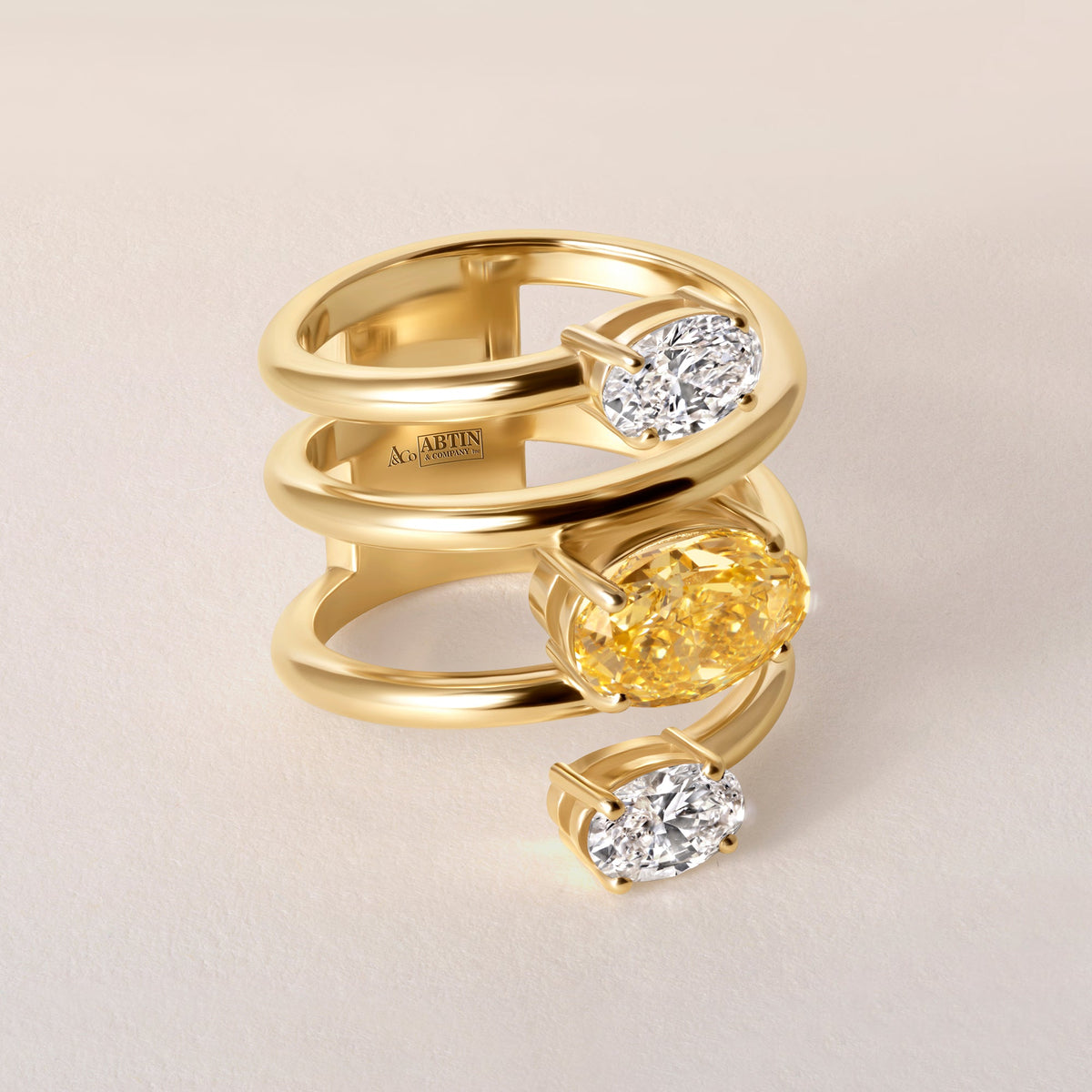 CHROMIA Ring Ring ABB-730Y-YWLGD-1  - Abtin & Co.