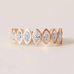 Contour Marquise Band — Halfway Ring ABB-724.1-D-5  - Abtin & Co.
