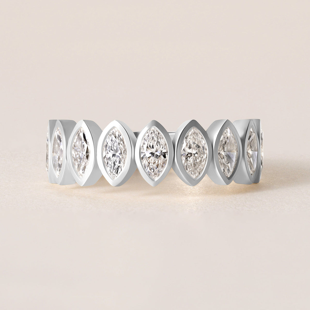 Contour Marquise Band — Halfway Ring ABB-724.1-D-3  - Abtin & Co.