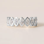 Contour Marquise Band — Halfway Ring ABB-724.1-D-3  - Abtin & Co.