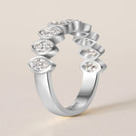 Contour Marquise Band — Halfway Ring ABB-724.1-D-3  - Abtin & Co.