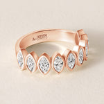 Contour Marquise Band — Halfway Ring ABB-724.1-D-5  - Abtin & Co.