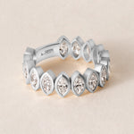 Contour Marquise Band — Three-Quarter Ring ABB-724.2-D-3  - Abtin & Co.