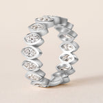 Contour Marquise Band — Three-Quarter Ring ABB-724.2-D-3  - Abtin & Co.