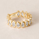 Contour Marquise Band — Three-Quarter Ring ABB-724.2-D-1  - Abtin & Co.