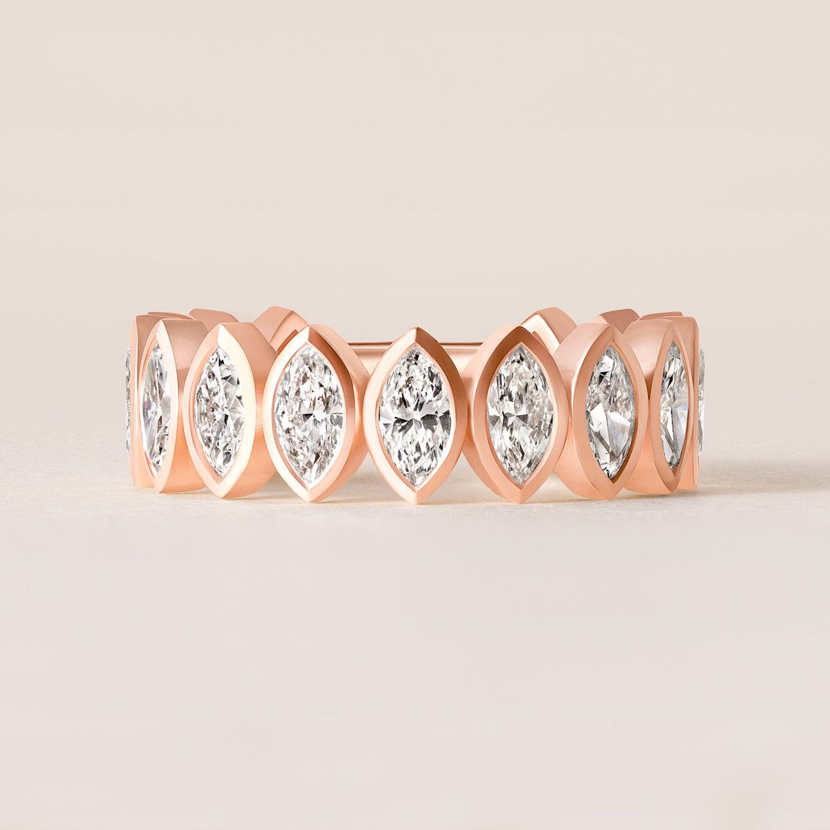 Contour Marquise Band — Three-Quarter Ring ABB-724.2-D-5  - Abtin & Co.