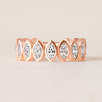 Contour Marquise Band — Three-Quarter Ring ABB-724.2-D-5  - Abtin & Co.