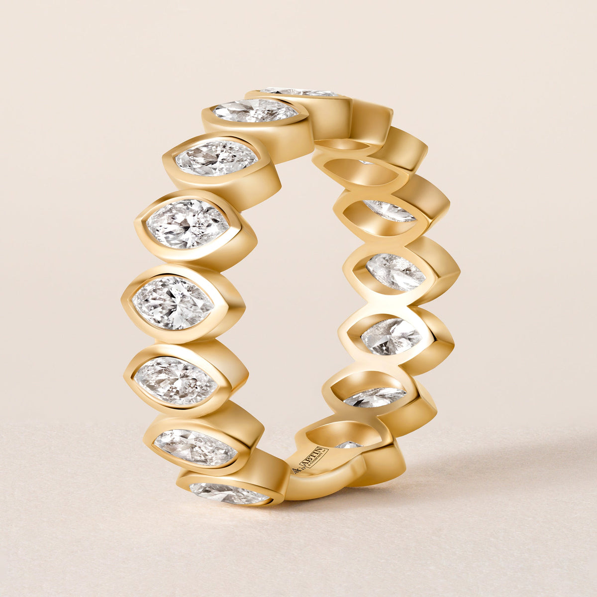 Contour Marquise Band — Three-Quarter Ring ABB-724.2-D-1  - Abtin & Co.