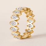 Contour Marquise Band — Three-Quarter Ring ABB-724.2-D-1  - Abtin & Co.