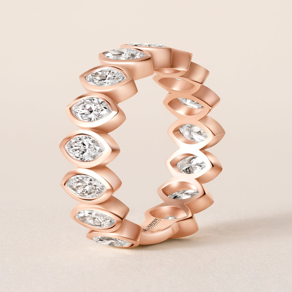 Contour Marquise Band — Three-Quarter Ring ABB-724.2-D-5  - Abtin & Co.