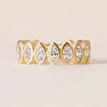Contour Marquise Band — Three-Quarter Ring ABB-724.2-D-1  - Abtin & Co.
