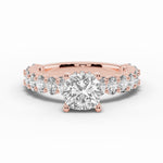 Cushion Aurielle Crown Engagement Ring Ring ABER-106-CU-LGD-11  - Abtin & Co.