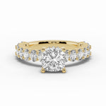 Cushion Aurielle Crown Engagement Ring Ring ABER-106-CU-LGD-1  - Abtin & Co.