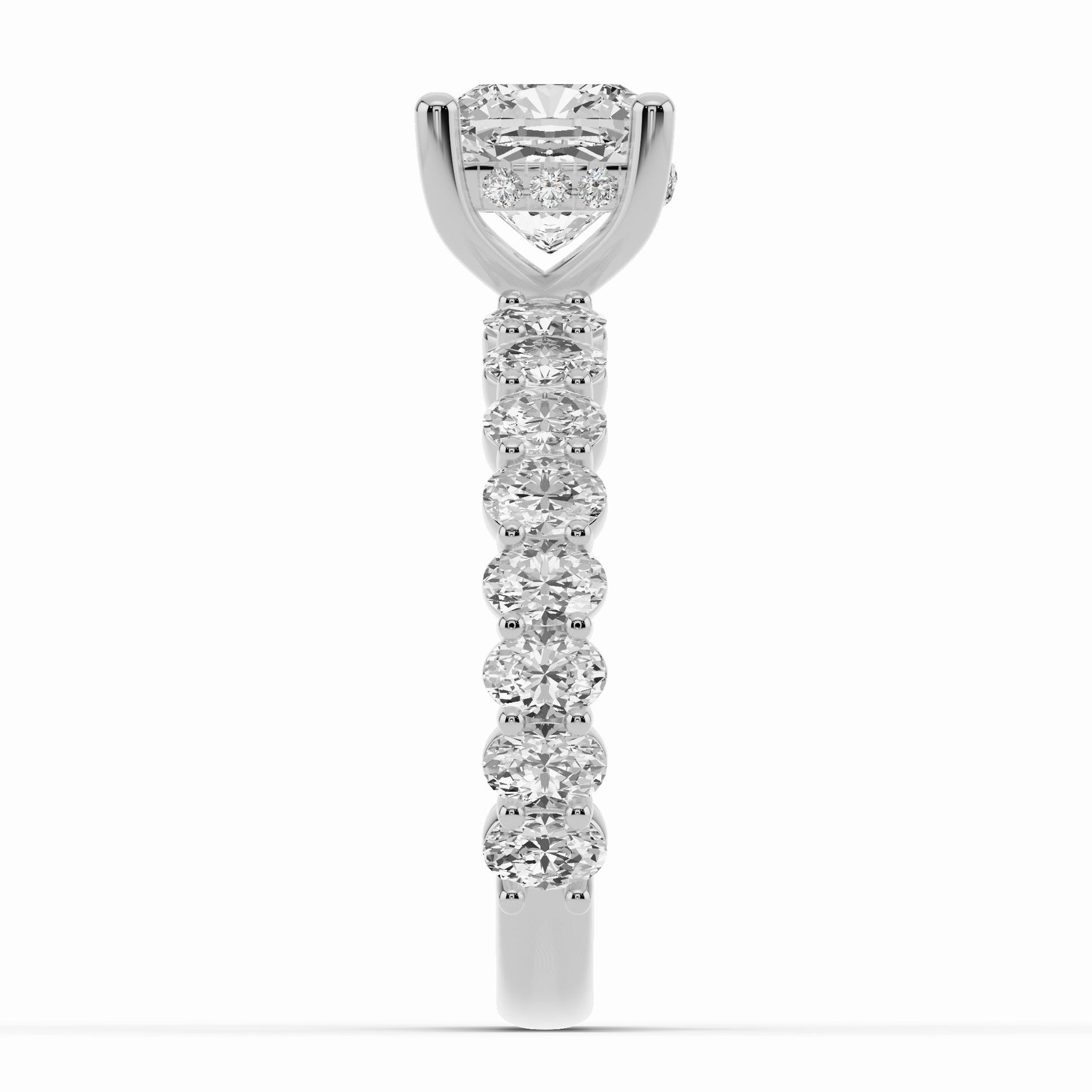 Cushion Aurielle Crown Engagement Ring Ring ABER-106-CU-LGD-6  - Abtin & Co.