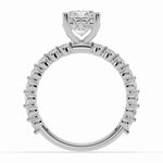 Cushion Aurielle Crown Engagement Ring Ring ABER-106-CU-LGD-6  - Abtin & Co.