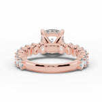Cushion Aurielle Crown Engagement Ring Ring ABER-106-CU-LGD-11  - Abtin & Co.