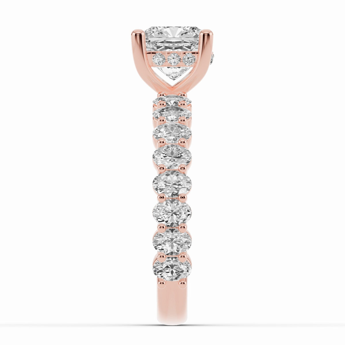 Cushion Aurielle Crown Engagement Ring Ring ABER-106-CU-LGD-11  - Abtin & Co.