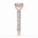 Cushion Aurielle Crown Engagement Ring Ring ABER-106-CU-LGD-11  - Abtin & Co.