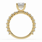 Cushion Aurielle Crown Engagement Ring Ring ABER-106-CU-LGD-1  - Abtin & Co.