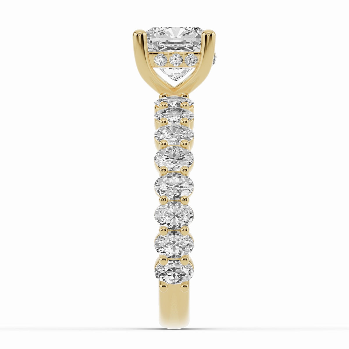 Cushion Aurielle Crown Engagement Ring Ring ABER-106-CU-LGD-1  - Abtin & Co.