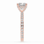 Cushion Coronet Diamond Crown Engagement Ring Ring ABER-105-CU-LGD-11  - Abtin & Co.