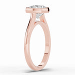 Cushion Lumière Bezel Solitaire Ring ABER-104-CU-LGD  - Abtin & Co.
