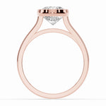 Cushion Lumière Bezel Solitaire Ring ABER-104-CU-LGD  - Abtin & Co.