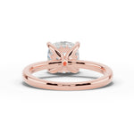 Cushion Lustre Hidden Halo Solitaire Ring ABER-101-CU-LGD-11  - Abtin & Co.