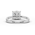 Cushion Lustre Hidden Halo Solitaire Ring ABER-101-CU-LGD-6  - Abtin & Co.