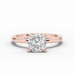 Cushion Lustre Hidden Halo Solitaire Ring ABER-101-CU-LGD-11  - Abtin & Co.