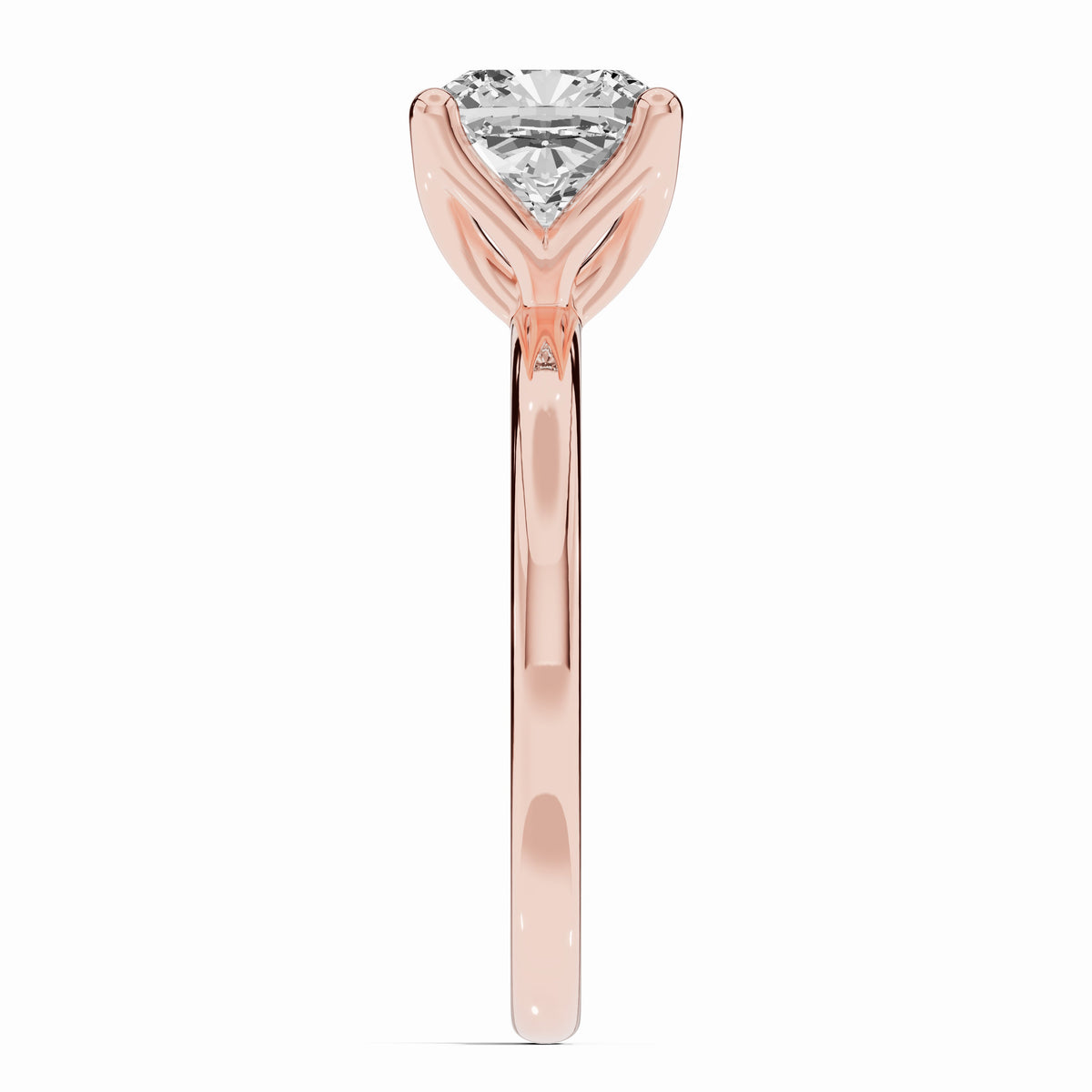 Cushion Lustre Solitaire Ring ABER-100-CU-LGD-11  - Abtin & Co.
