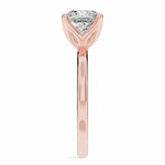 Cushion Lustre Solitaire Ring ABER-100-CU-LGD-11  - Abtin & Co.