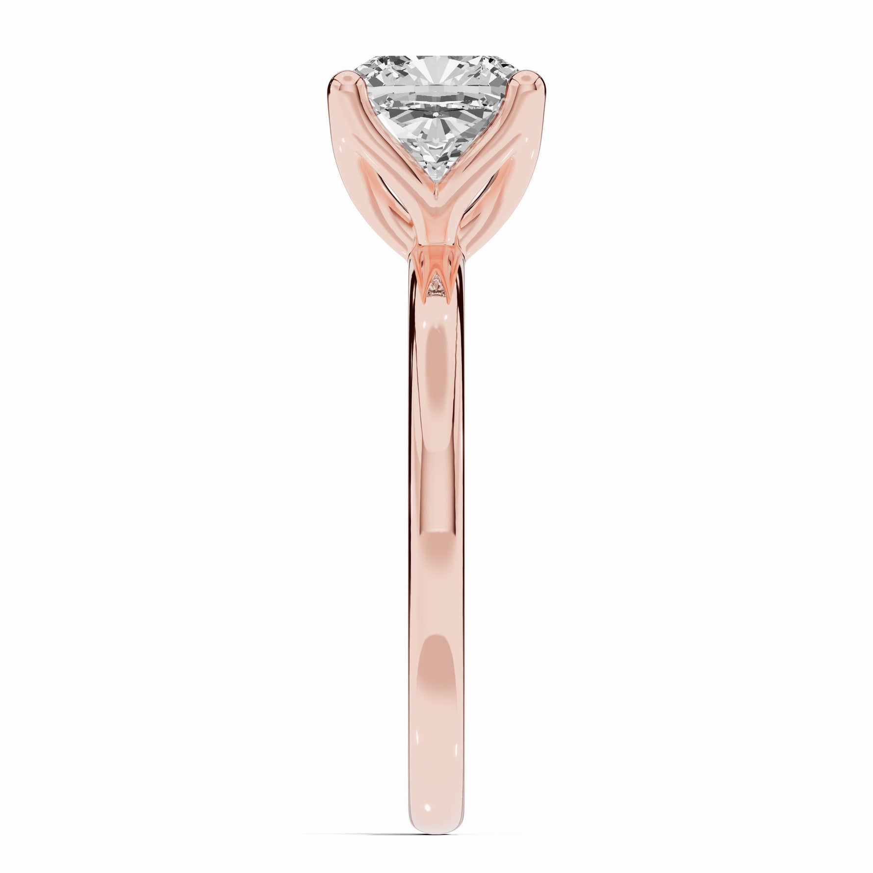 Cushion Lustre Solitaire Ring ABER-100-CU-LGD-11  - Abtin & Co.
