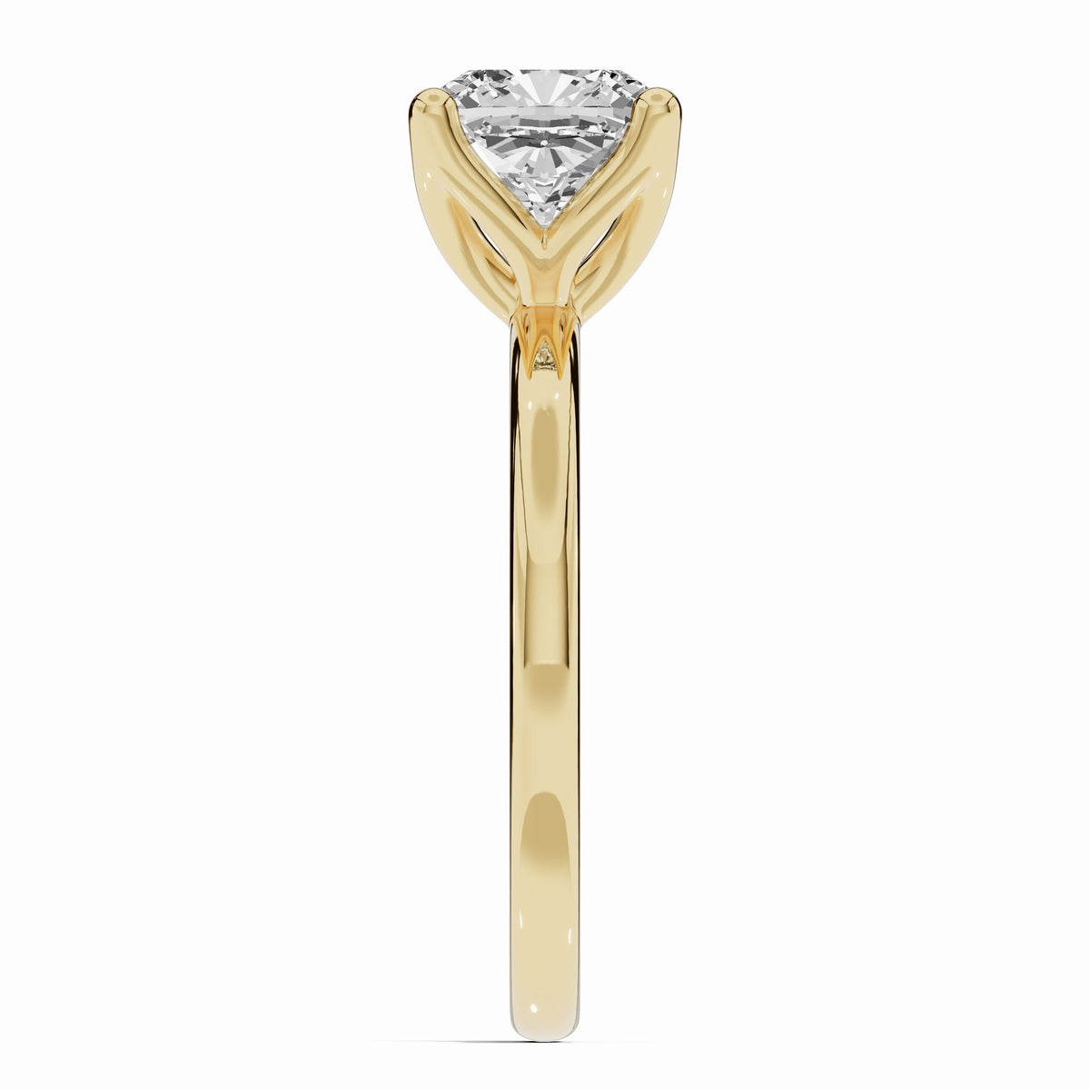 Cushion Lustre Solitaire Ring ABER-100-CU-LGD-1  - Abtin & Co.