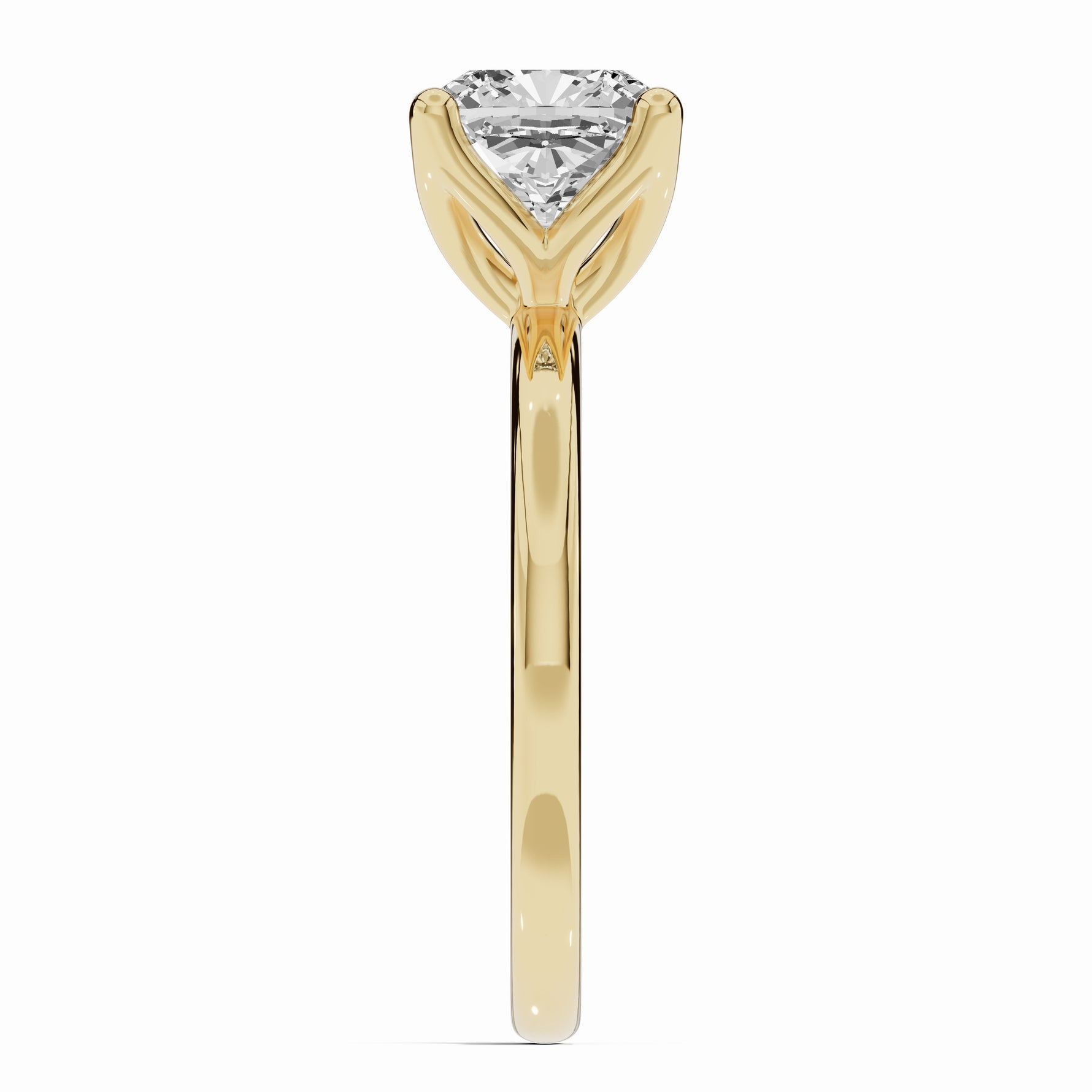Cushion Lustre Solitaire Ring ABER-100-CU-LGD-1  - Abtin & Co.