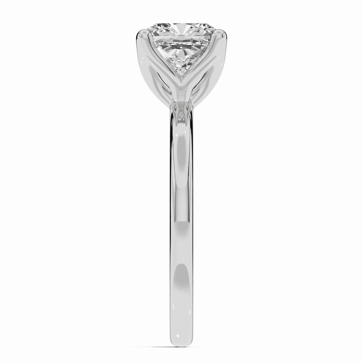 Cushion Lustre Solitaire Ring ABER-100-CU-LGD-6  - Abtin & Co.