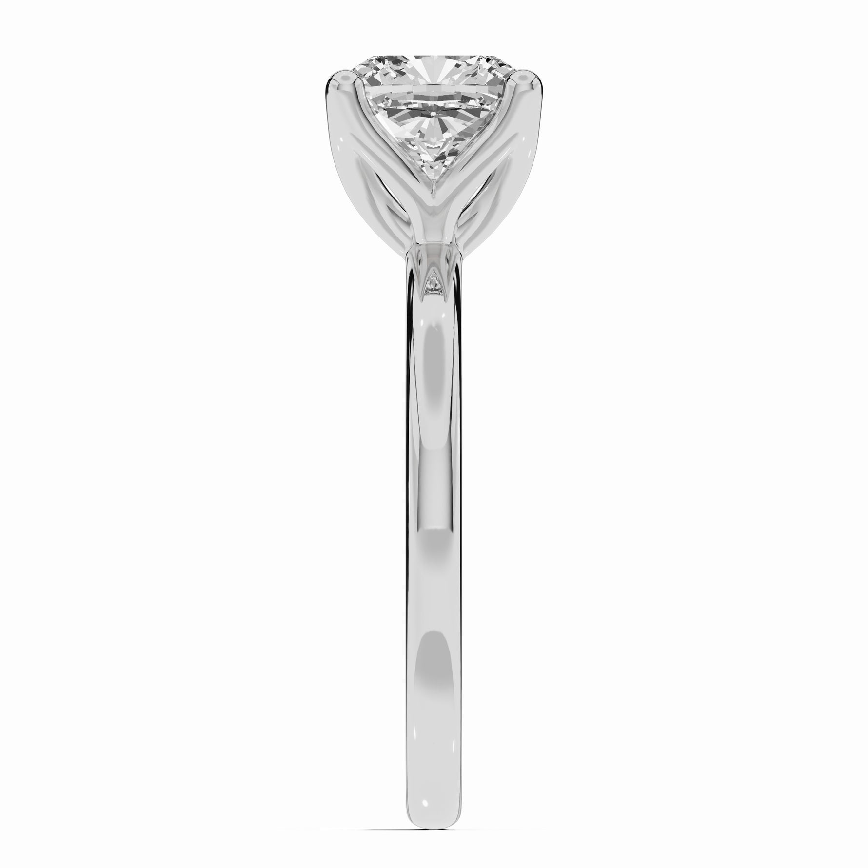 Cushion Lustre Solitaire Ring ABER-100-CU-LGD-6  - Abtin & Co.