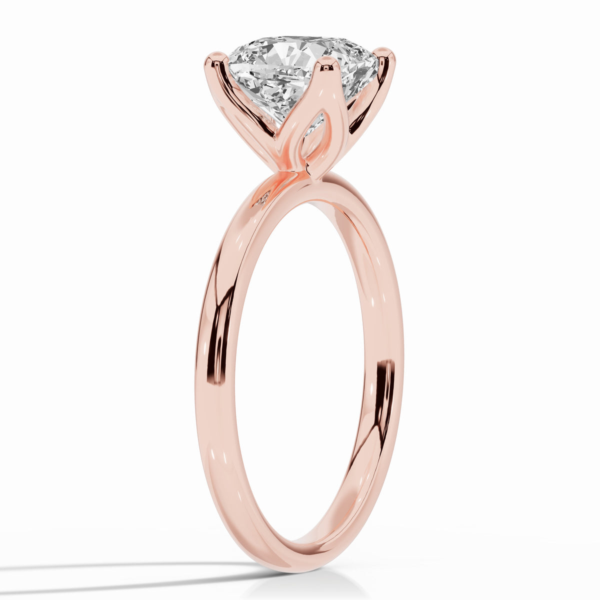 Cushion Lustre Solitaire Ring ABER-100-CU-LGD-11  - Abtin & Co.