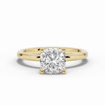 Cushion Lustre Solitaire Ring ABER-100-CU-LGD-1  - Abtin & Co.
