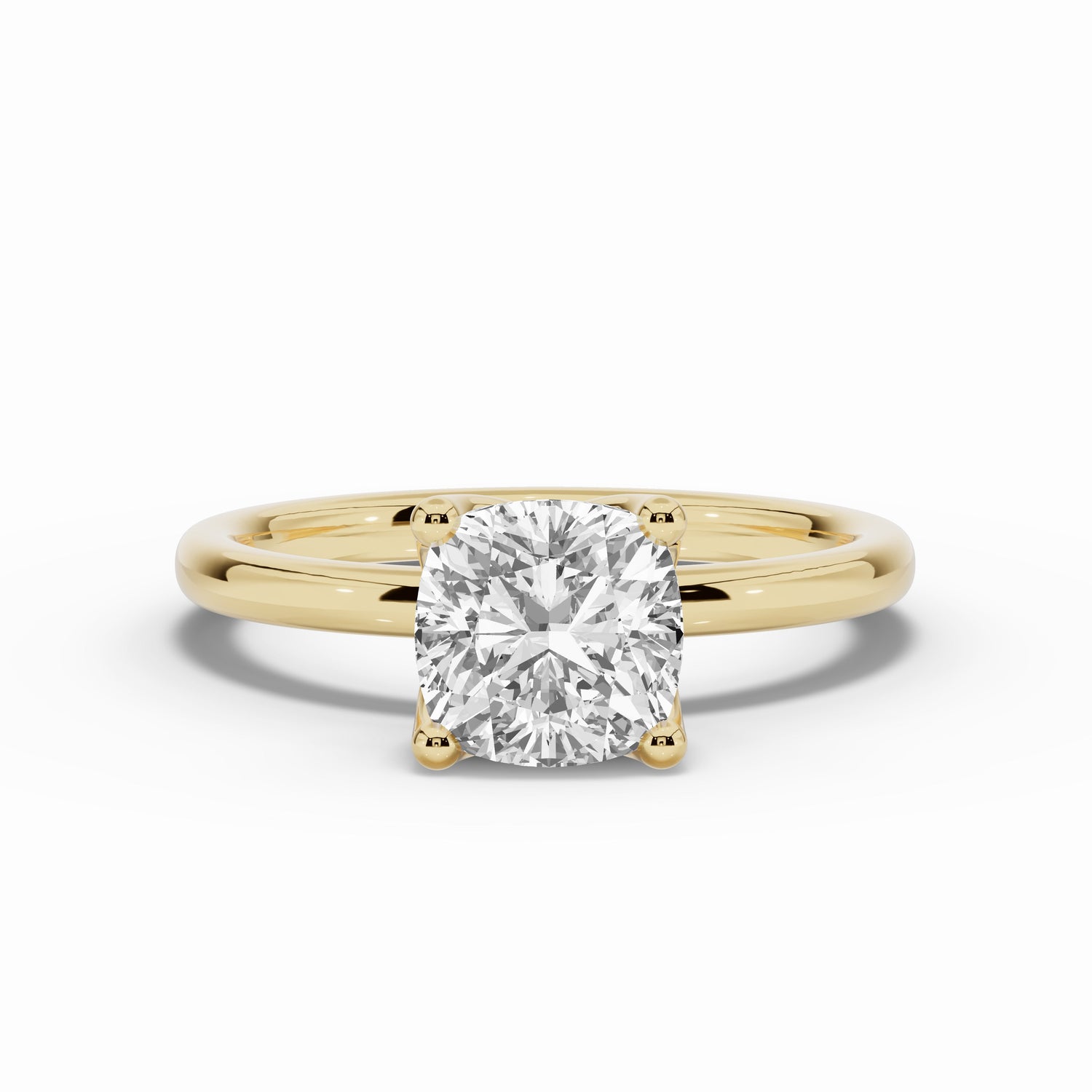 Cushion Lustre Solitaire Ring ABER-100-CU-LGD-1  - Abtin & Co.