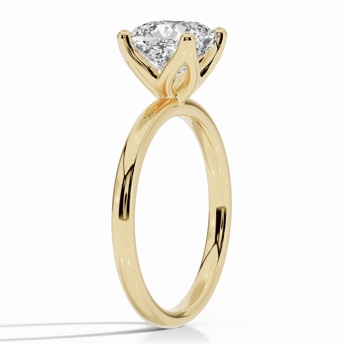 Cushion Lustre Solitaire Ring ABER-100-CU-LGD-1  - Abtin & Co.