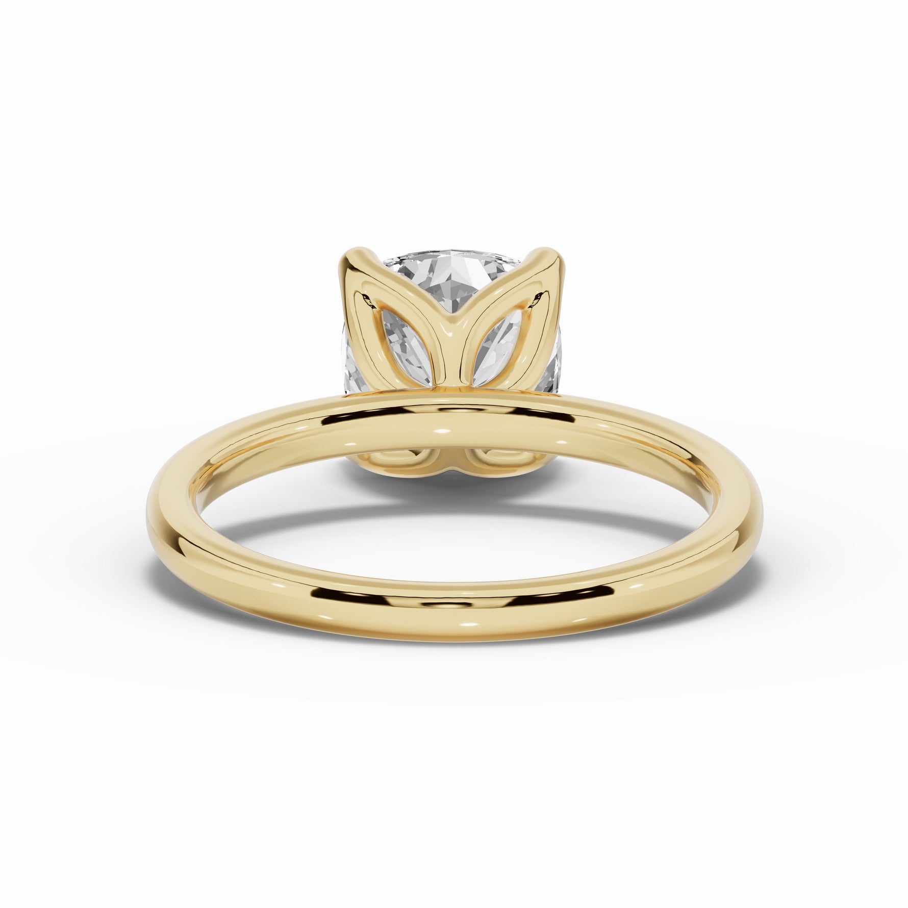 Cushion Lustre Solitaire Ring ABER-100-CU-LGD-1  - Abtin & Co.